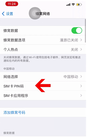 松山湖管委会苹果14维修网分享如何给iPhone14的SIM卡设置密码 